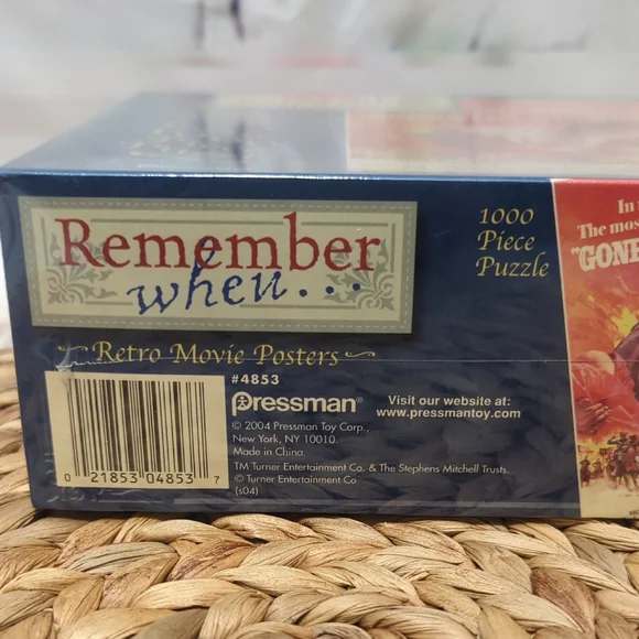 Gone With The Wind Pressman Retro Movie Posters Puzzle - 1000 Piece - Picture 2 of 2